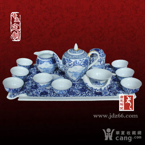 陶瓷茶具套裝 禮品茶具定制 瓷器茶具可印照片