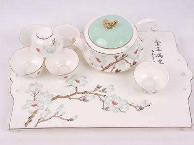 骨瓷手繪茶具,愛尚家陶瓷出品,高檔禮品瓷茶具