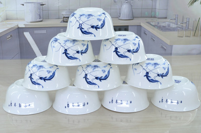 骨瓷碗套裝 骨瓷碗 碗 景德鎮陶瓷碗 禮品瓷 釉中彩 年年有余