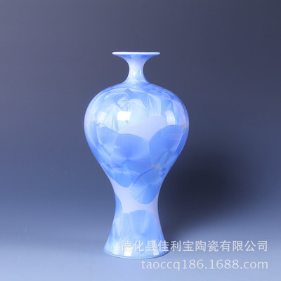 【供應工藝品瓷 禮品瓷擺件 中號結(jié)晶釉美人瓶 高檔優(yōu)雅禮品 批發(fā)價】價格,廠家,圖片,陶瓷工藝品,德化縣佳利寶陶瓷-