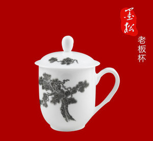 墨松老板杯——釉下五彩禮品瓷，品味茶道藝術(shù)的典雅之選